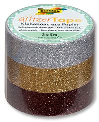 Folia Glittertape 3 Lü Set Gümüş/Altın/Kahve