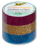 Folia Glittertape 3 Lü Set Pembe/Altın/A.Mavi