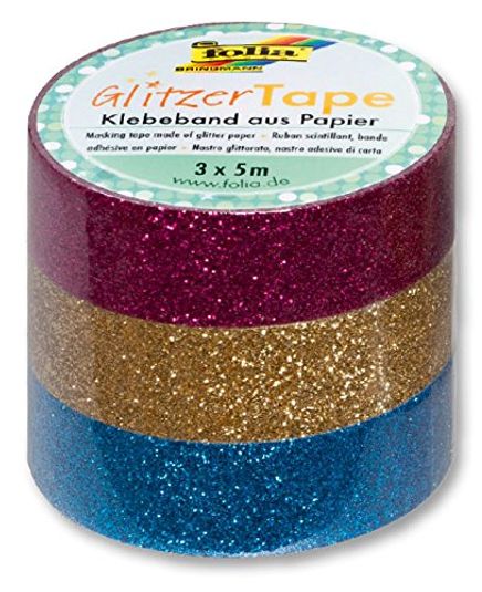 Folia Glittertape 3 Lü Set Pembe/Altın/A.Mavi