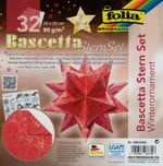 Folia Bascetta-Wınterornament Kırmızı 20*20Cm 32 Yaprak