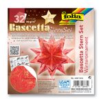 Folia Bascetta-Wınterornament Kırmızı 15*15Cm 32 Yaprak