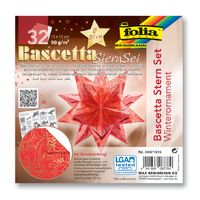 Folia Bascetta-Wınterornament Kırmızı 15*15Cm 32 Yaprak