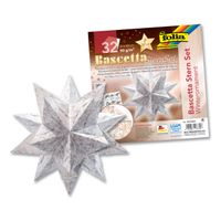 Folia Bascetta-Wınterornament Gri 20*20Cm 32 Yaprak