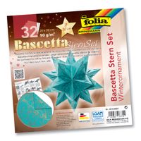 Folia Bascetta-Wınterornament Turkuaz 20*20Cm 32 Yaprak