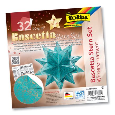 Folia Bascetta-Wınterornament Turkuaz 20*20Cm 32 Yaprak