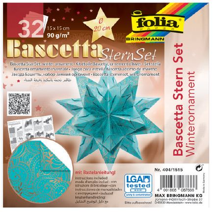 Folia Bascetta-Wınterornament Turkuaz 15*15Cm 32 Yaprak