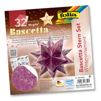 Folia Bascetta-Wınterornament Mor 20*20Cm 32 Yaprak