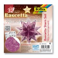 Folia Bascetta-Wınterornament Mor 15*15Cm 32 Yaprak