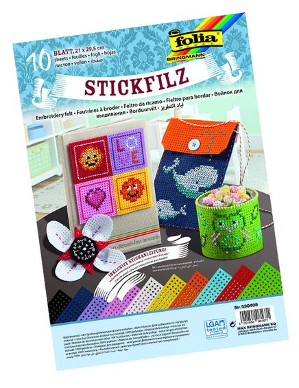 Folia Keçe 21X29,5 Cm Nakışlı Karışık Renkli 