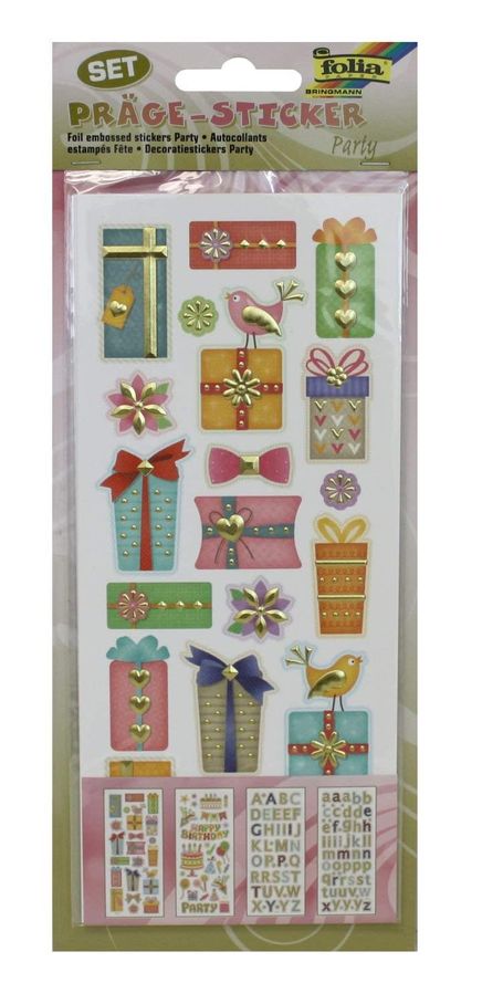 Folia Kabartmalı Party Stıcker 10X23Cm 4 Sh