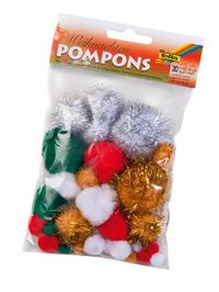 Folia Ponpon 30Ad. Noel Karışık Renkli