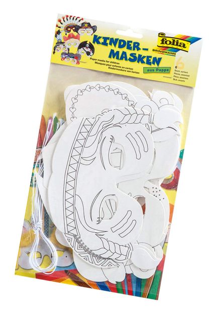 Folia Motifli Maskesi 6Ad.Beyaz