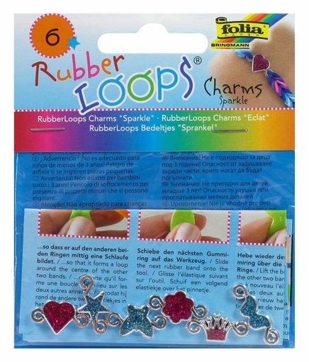 Folia Rubber Loops Işıltı 6Ad.2 Renk