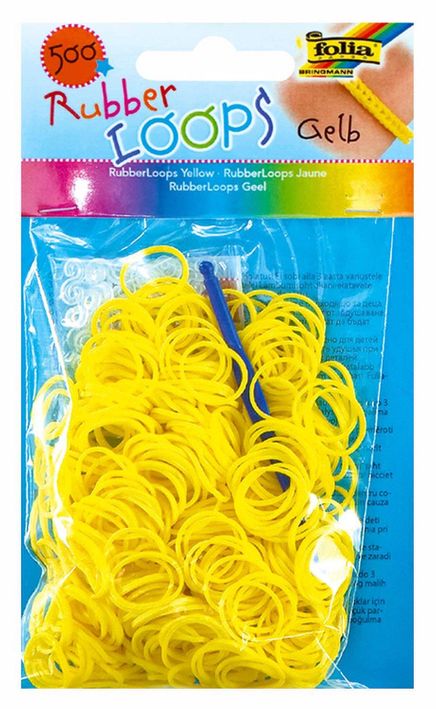 Folia Rubber Loops Sarı 500 Ad.25 S-Clips 