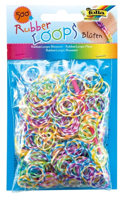 Folia Rubber Loops Çiçek Renkli 500Ad. 25 S-Clips