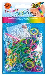 Folia Rubber Loops Transparan Renkli 500Ad.25S-Clips