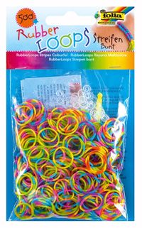 Folia Rubber Loops Çizgili Renkli 500Ad. 25 S-Clips