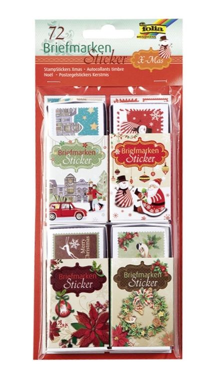 Folia Stamp Sticker X-Mas 72 Çıkartma 24 Tasarım