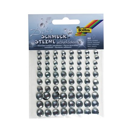 Folia Mücevher Yapışkanlı Taşlar 80 Adet Açık