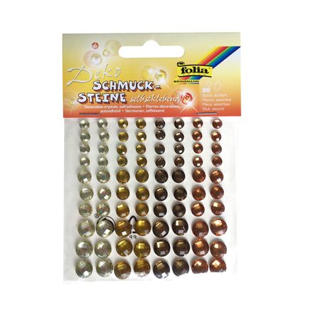 Folia Mücevher Yapışkanlı Taşlar 80 Adet Yaz Sıcağı