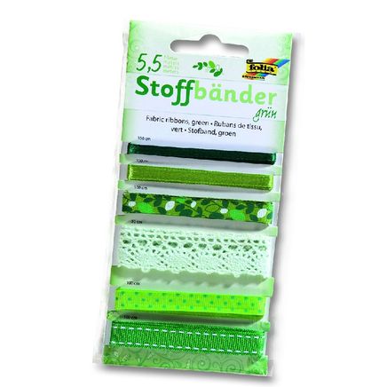 Folia Kumaş Kurdela Yeşil  6 Adet 1*50Cm 5*100Cm