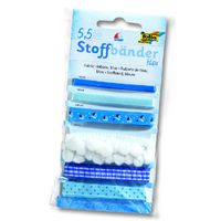 Folia Kumaş Kurdela Mavi  6 Adet 1*50Cm 5*100Cm