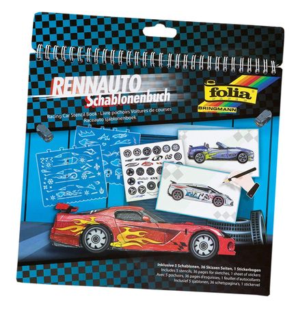 Folia.Stencil Book Yarış Arabaları