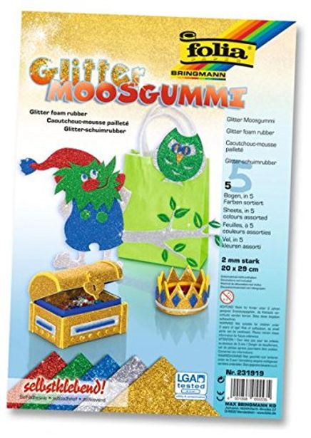 Folia Glitter Eva 20X29Cm, 5 Sayfa 