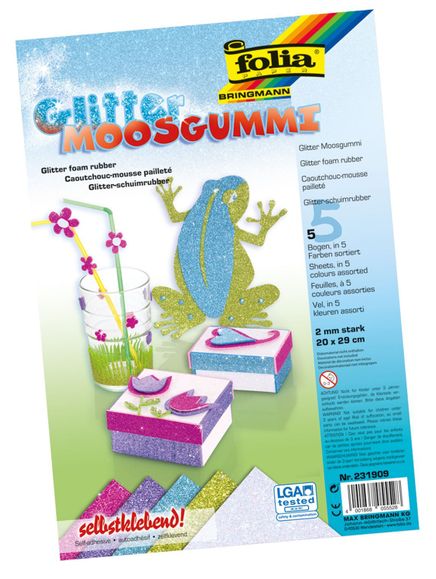 Folia Glitter Eva 20X29Cm, 5 Sayfaa 