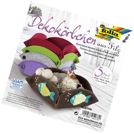 Folia Keçe Sepet Set 5 Renk 11,5X11,5Cm