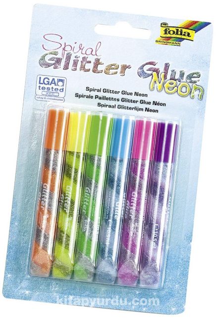 Folia Glitter-Glue Parlak Yapıştırıcı Set Neon