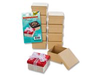 Folia 10 Lu Mini Kare Kutu Oval 7,5X7,5X4,5 Cm Natural