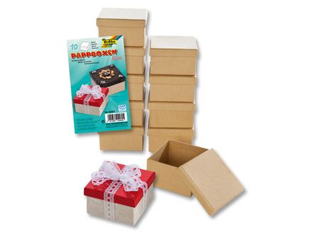 Folia 10 Lu Mini Kare Kutu Oval 7,5X7,5X4,5 Cm Natural