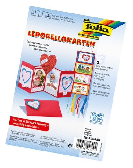 Folia Akordion Kart Kırmızı  300 Gr 10X15.5