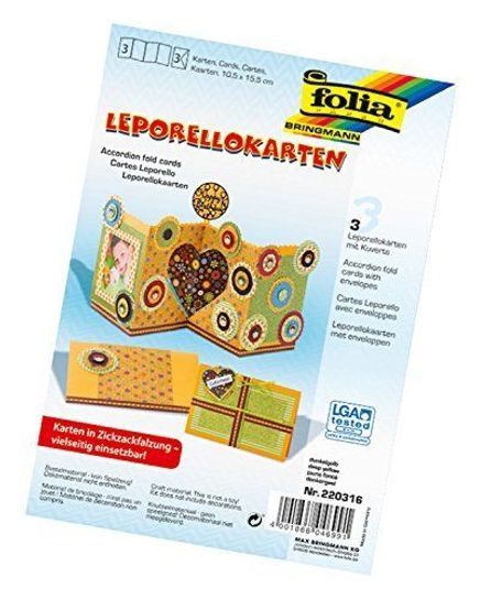 Folia Akordion Kart Sarı 300 Gr 10X15.5