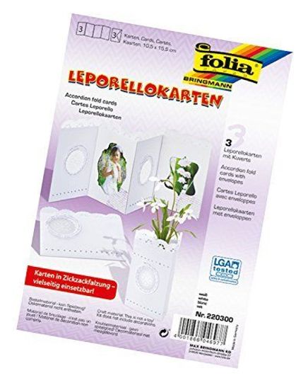 Folia Akordion Kart Beyaz 300 Gr 10X15.5