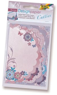 Folia El İşi  Desenli Kağıt Çiçekler 6 Desen 18 Adet