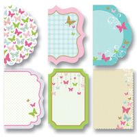 Folia El İşi  Desenli Kağıt Kelebekler 6 Desen 18 Adet