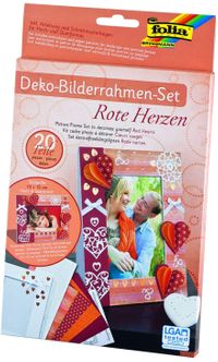 Folia Çerçeve Kırmızı Kalpler 20 Adet