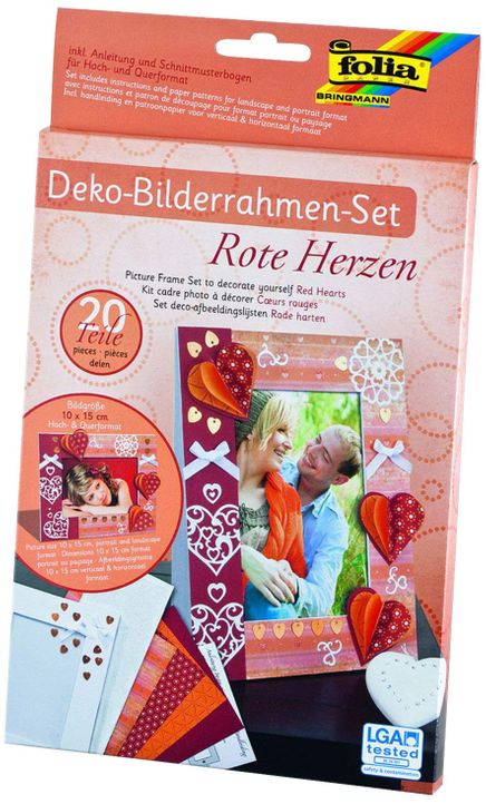 Folia Çerçeve Kırmızı Kalpler 20 Adet