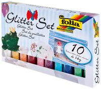 Folia Glitter Set 10X14Gr, Farklı Renkler