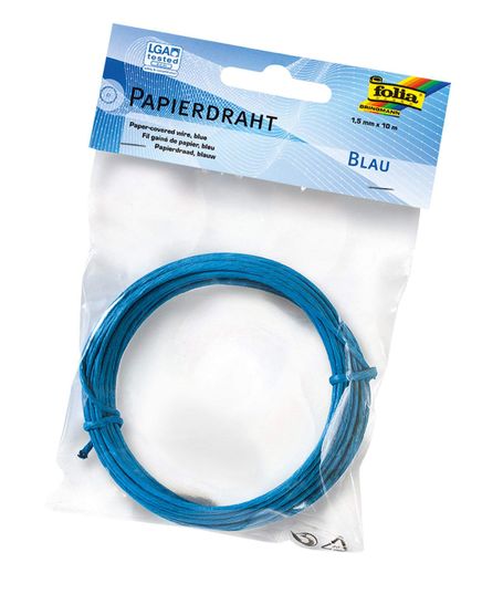 Folia Kağıt Kaplı Tel Mavi 1,5Mmx10M