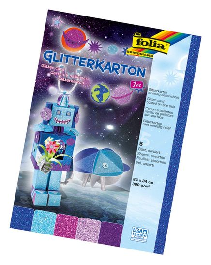 Folia Simli Karton 24X34 Cm 5 Renk İce