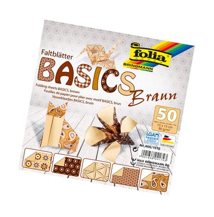 Folia Origami Basics Kahve 15X15Cm 50 Sayfoliaa