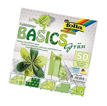 Folia Katlanır Kağıt Basıcs Yeşil  80 G 20X20Cm 50 Y 