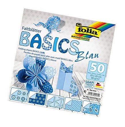 Folia Katlanır Kağıt Basıcs Mavi  80 G 20X20Cm 50 Y 