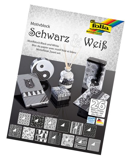 Folia Motıv Block Siyah/Beyaz 24X34 Cm 270 Gr
