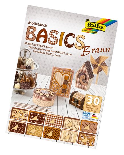 Folia Motıv Block Basıcs Kahve 24X34 Cm 270 Gr