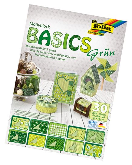 Folia Motıv Krt 24X34Cm 30 Yaprak Blok Basıcs Green