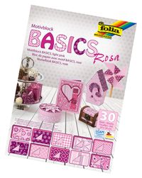 Folia Motıv Krt 24X34Cm 30 Yaprak Blok Basıcs L.Pink